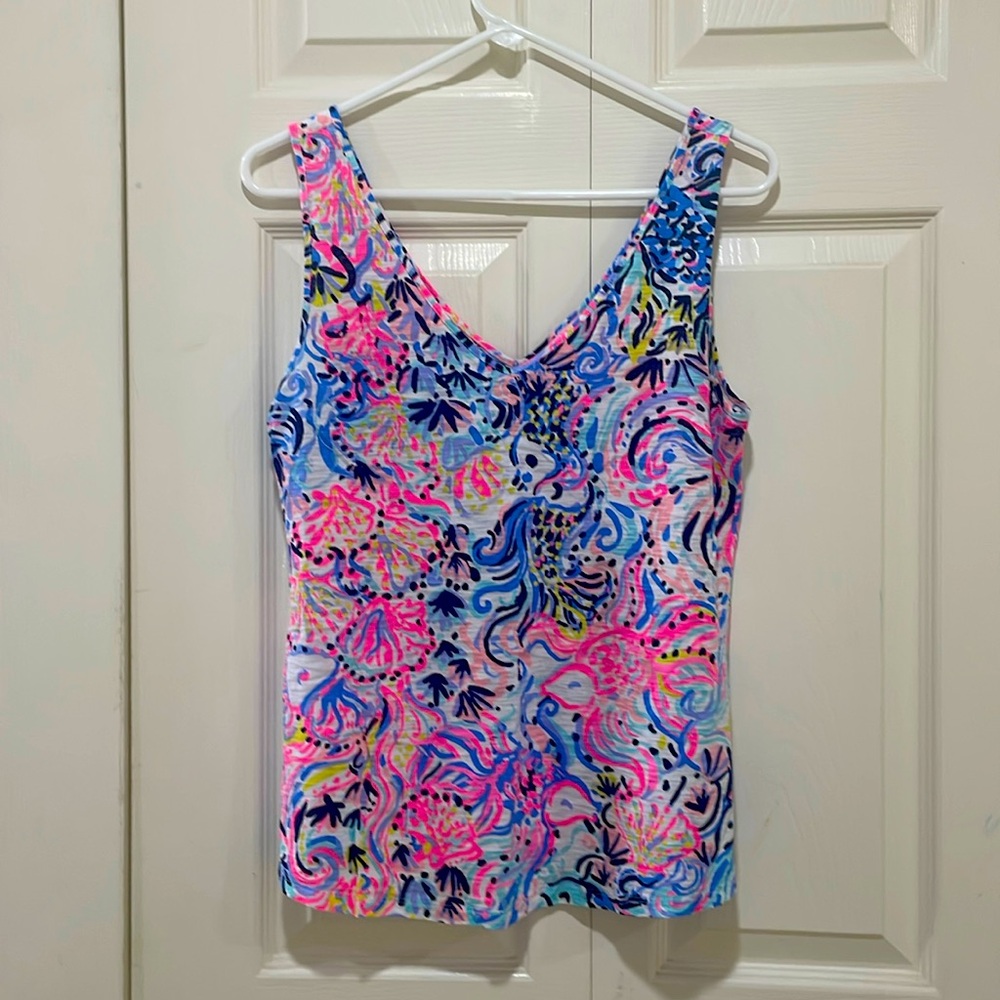 Lilly Pulitzer double v neck top